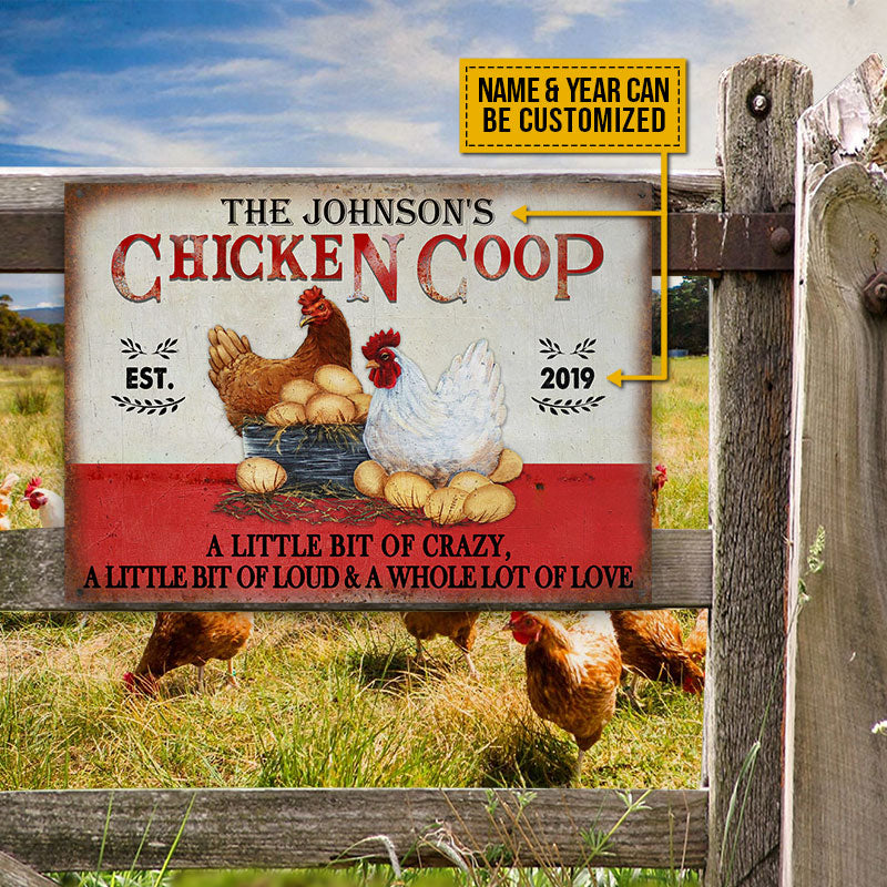 Personalized Chicken Coop A Little Bit Of All Printed 3D Metal Sign