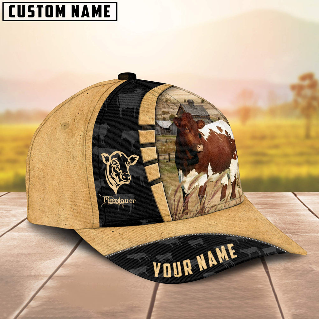 Custom Name Pinzgauer cattle Cattle Farmhouse Field Cap TT26