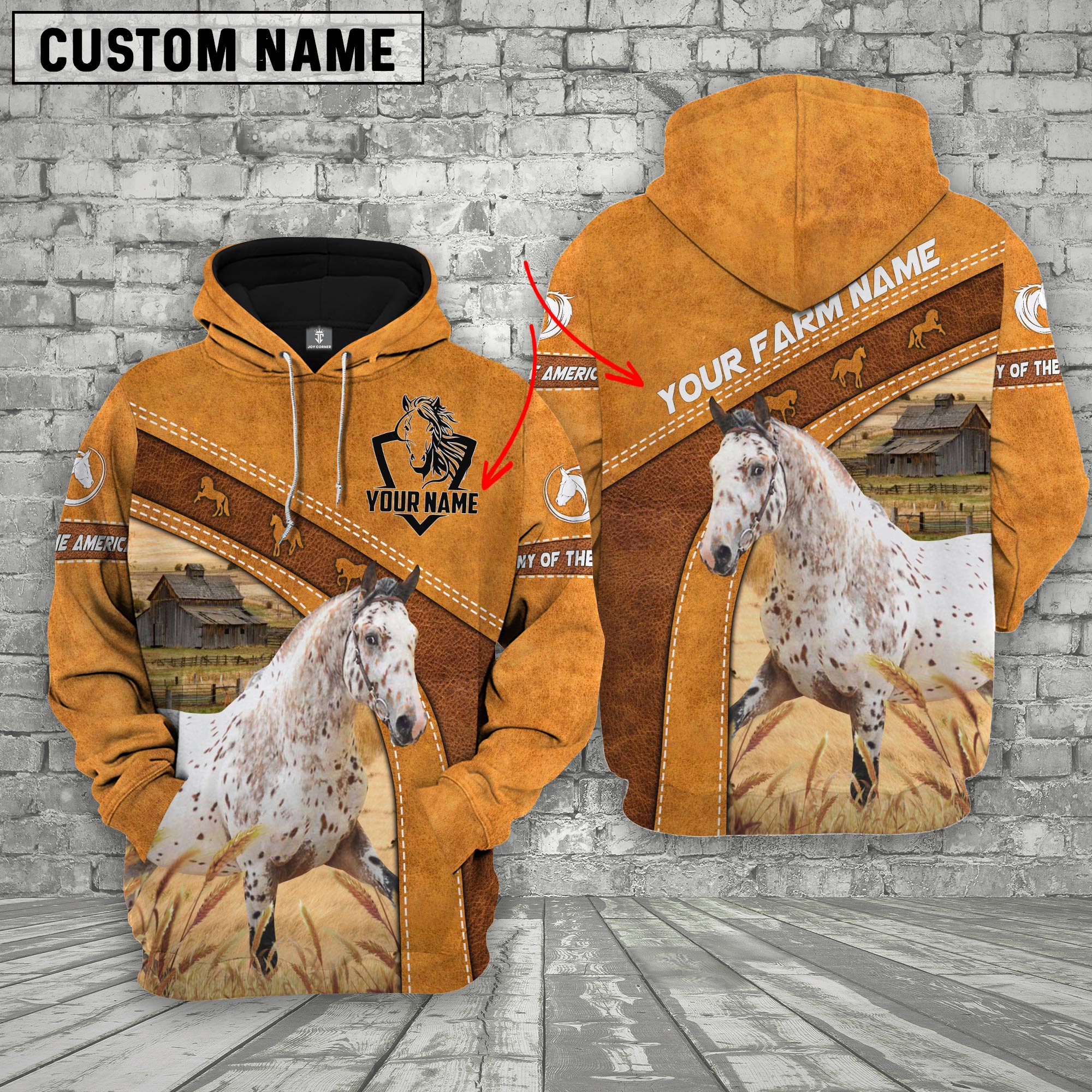 Pony Of The Americas Custom Name Race Hoodie