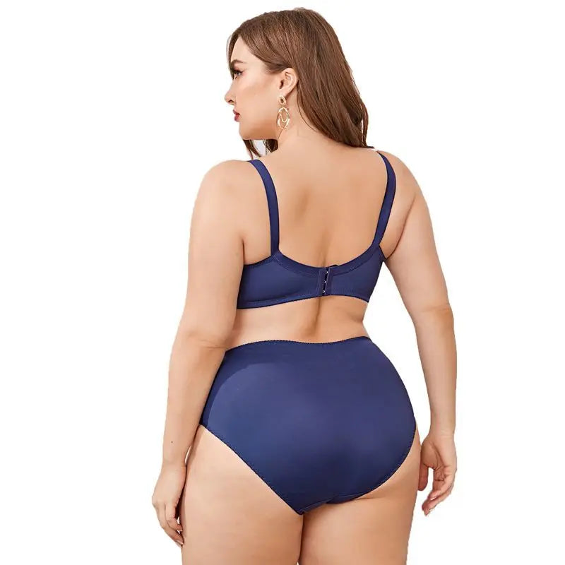 Large size sports bra set summer new product fat mm150kg women's underwear smooth comfortable bra