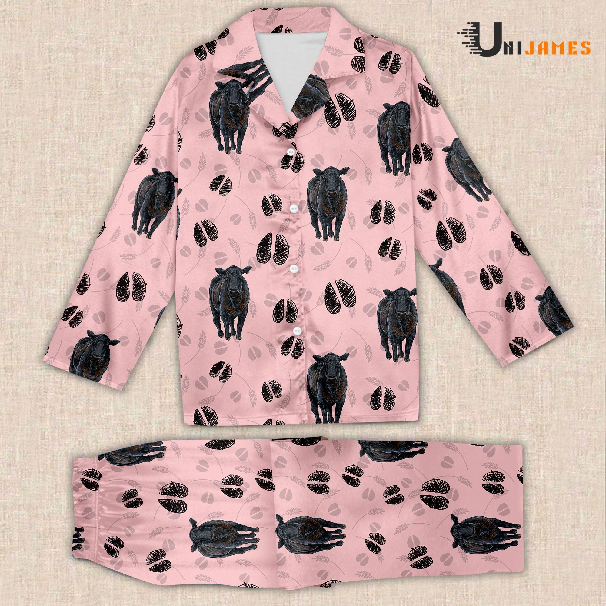 Black Angus Farming 3D Pajamas