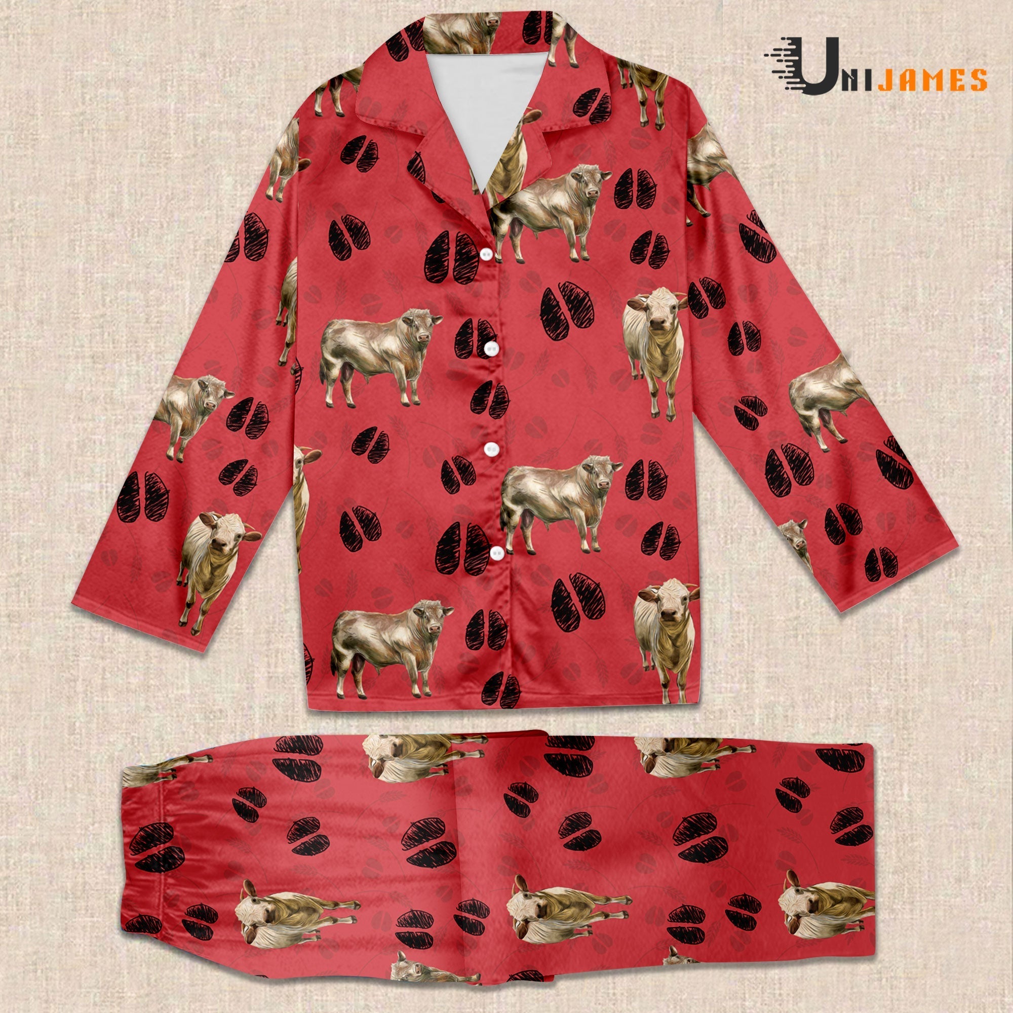 Charolais Farming 3D Pajamas