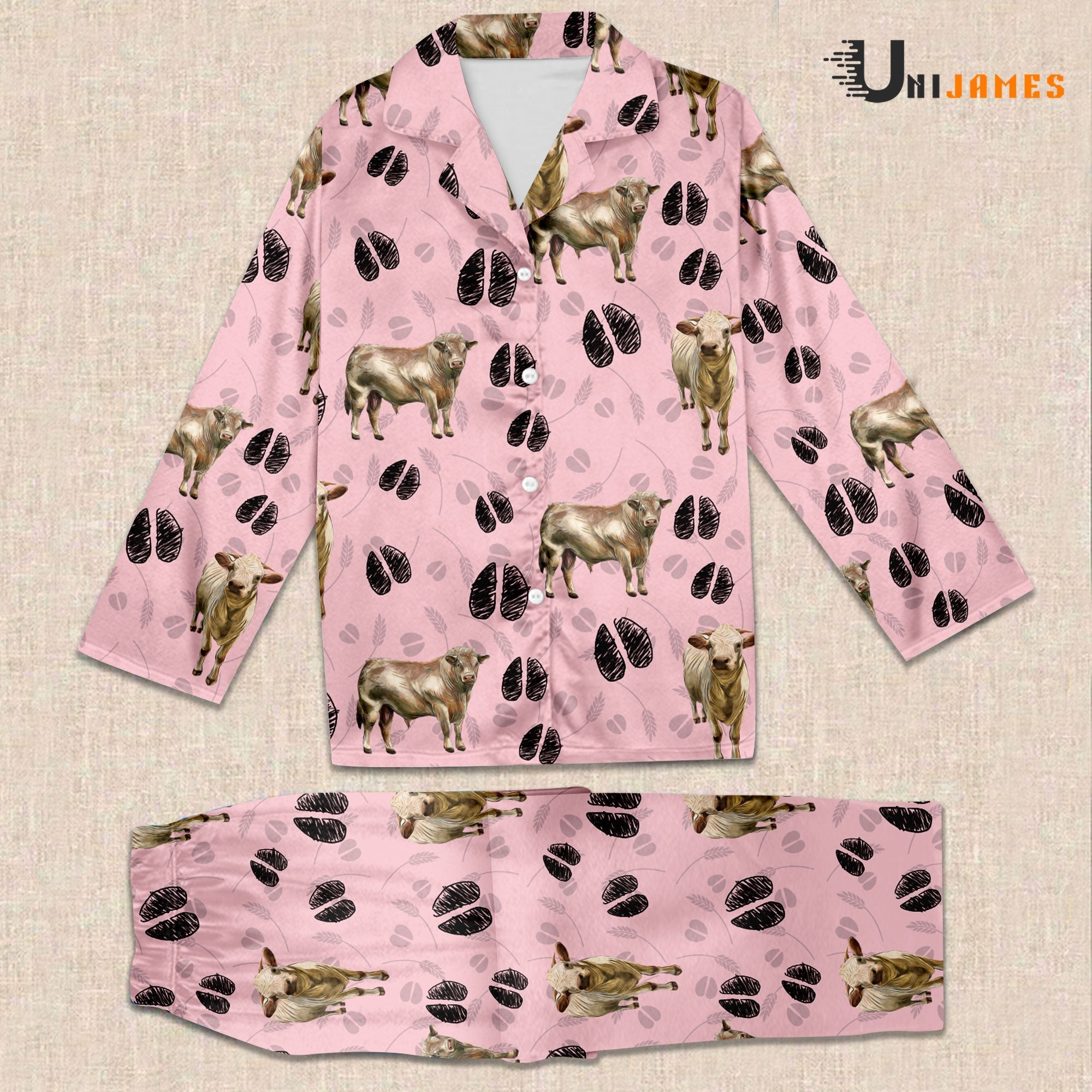 Charolais Farming 3D Pajamas