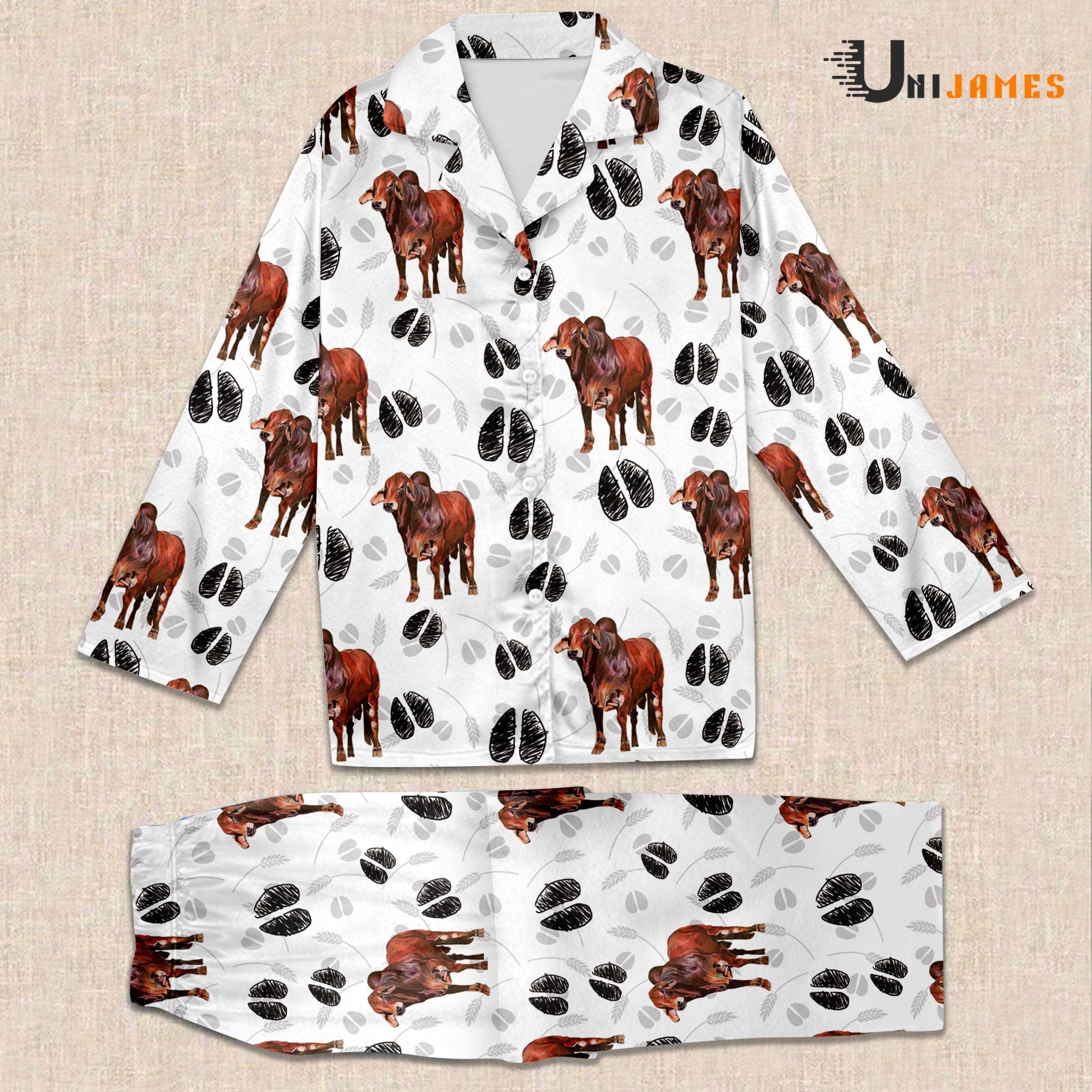 Red Brahman Farming 3D Pajamas