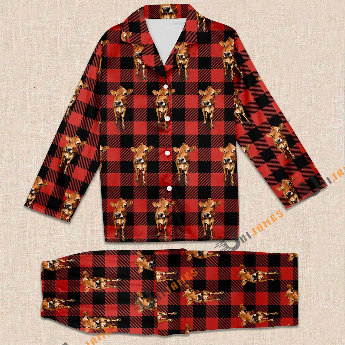Jersey Red Caro Farming 3D Pajamas