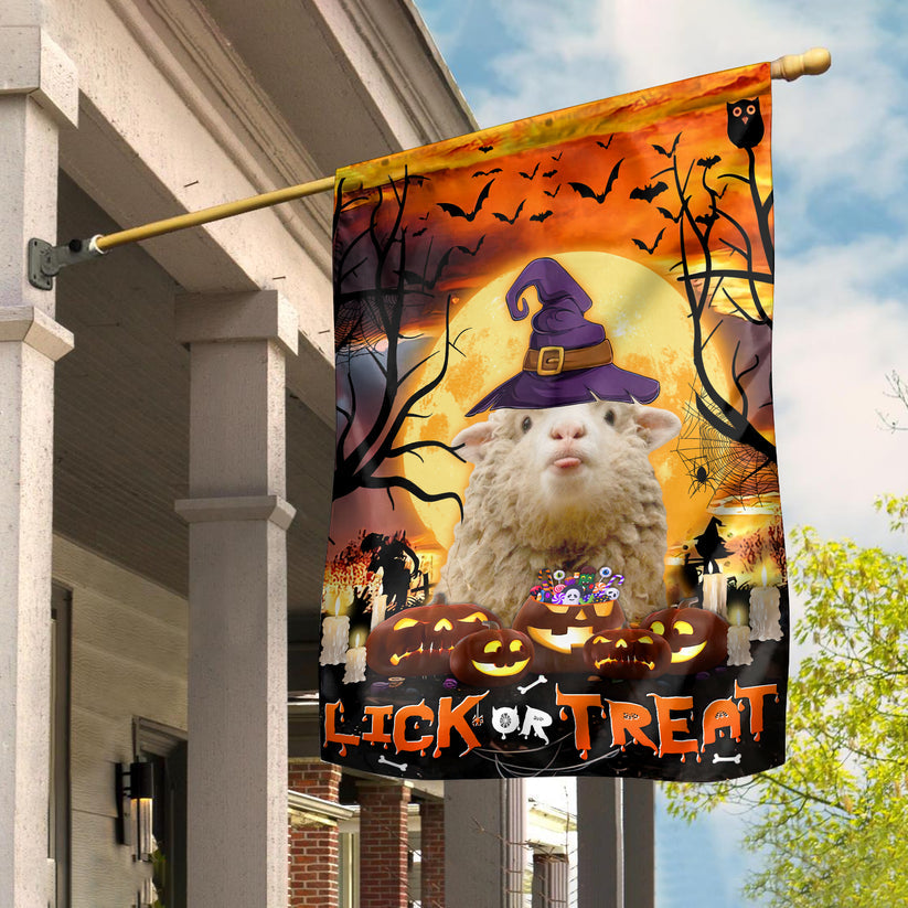 Sheep Lick Or Treat Flag