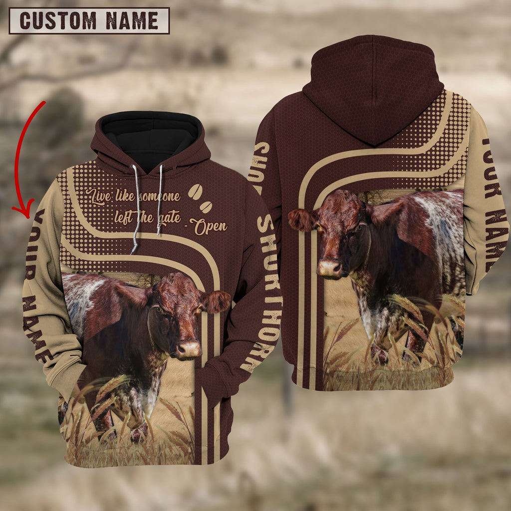 Personalized Name Shorthorn Cattle Hoodie TT14