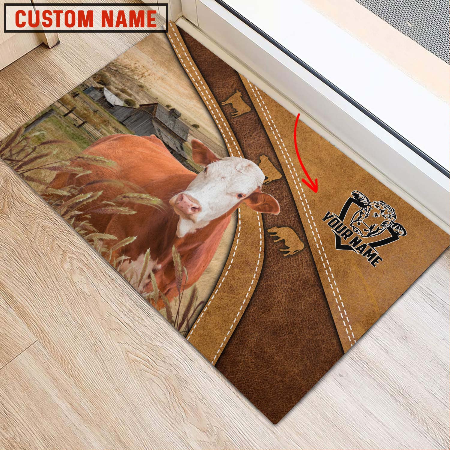 Simmental Personalized - Welcome  Doormat