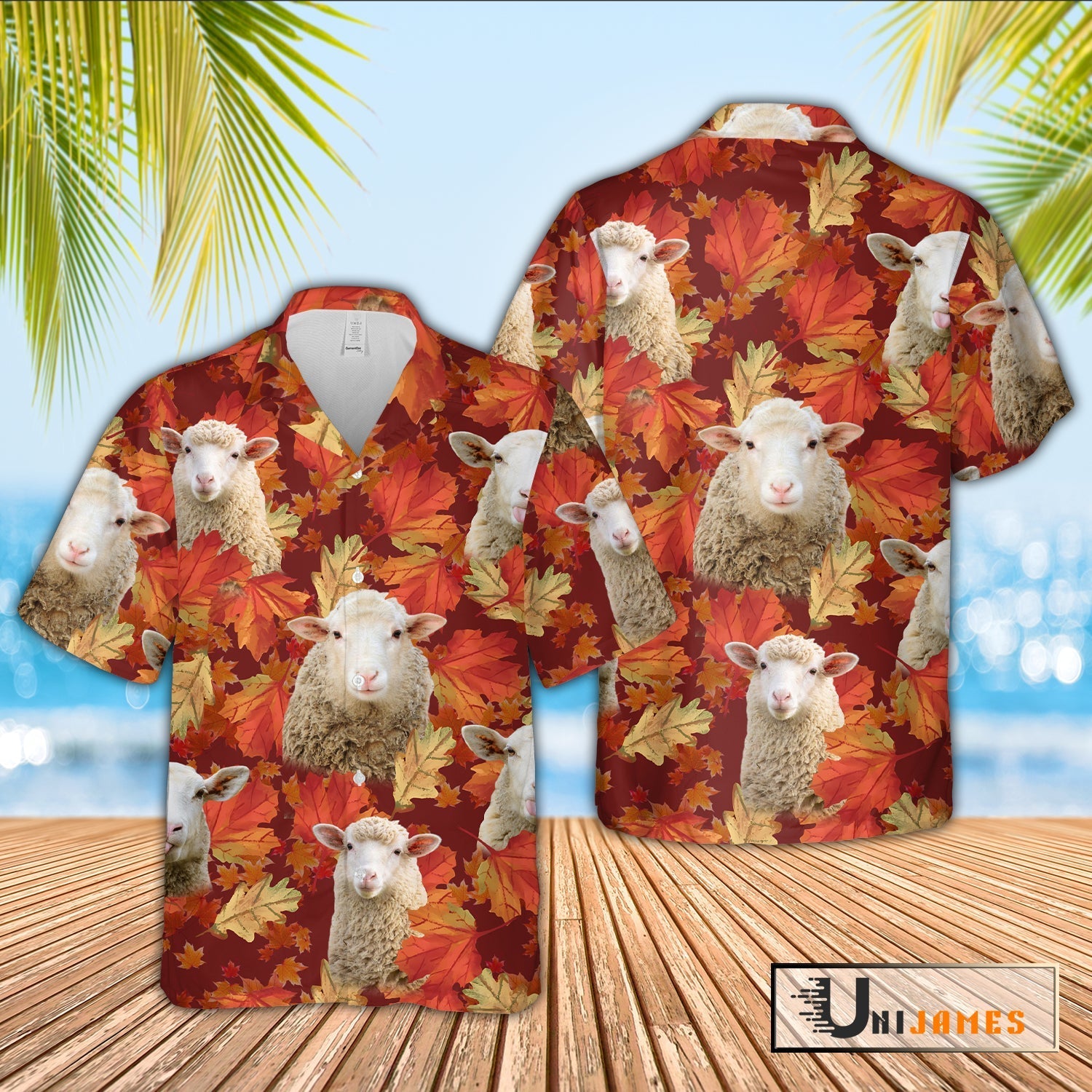 Sheep Autumn Farm 3D Hawaiian Shirt