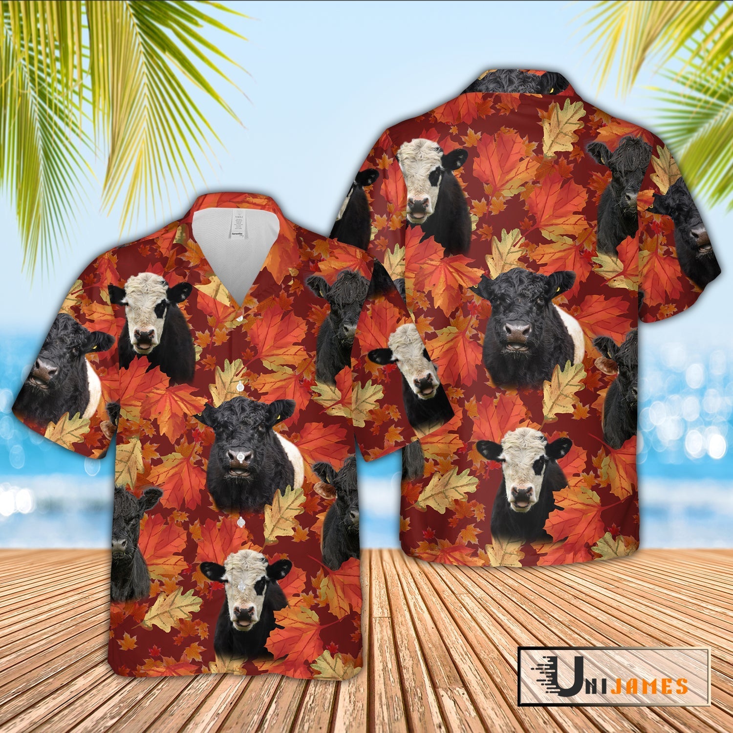 Belted Galloway Autumn Farm 3D Hawaiian Shirt