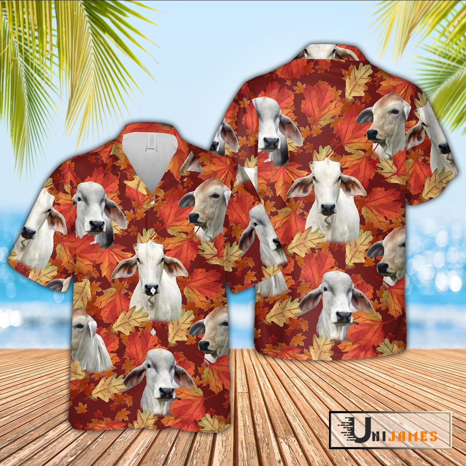 Brahman Autumn Farm 3D Hawaiian Shirt