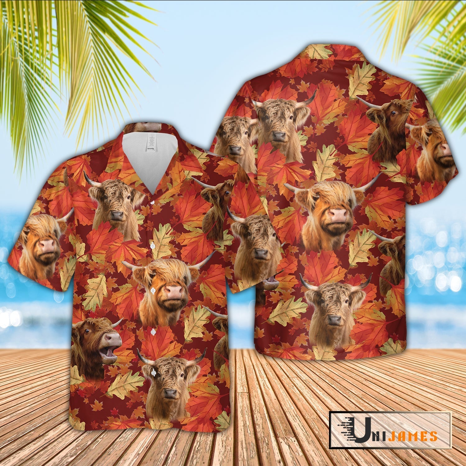 Highland Autumn Farm 3D Hawaiian Shirt