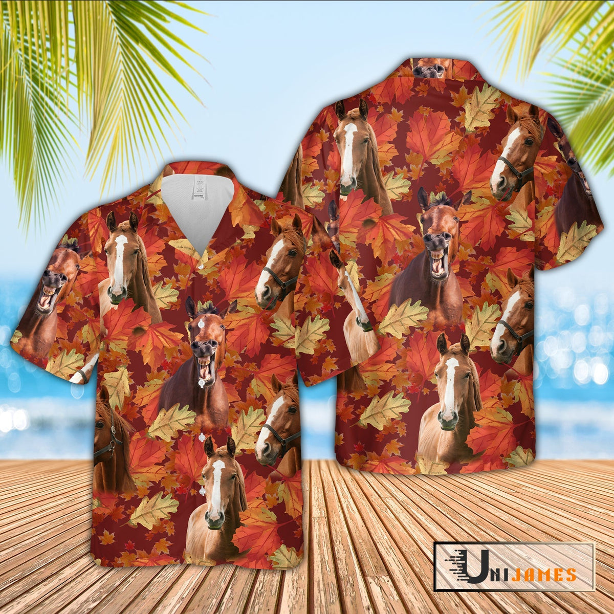 Horse Autumn Farm 3D Hawaiian Shirt