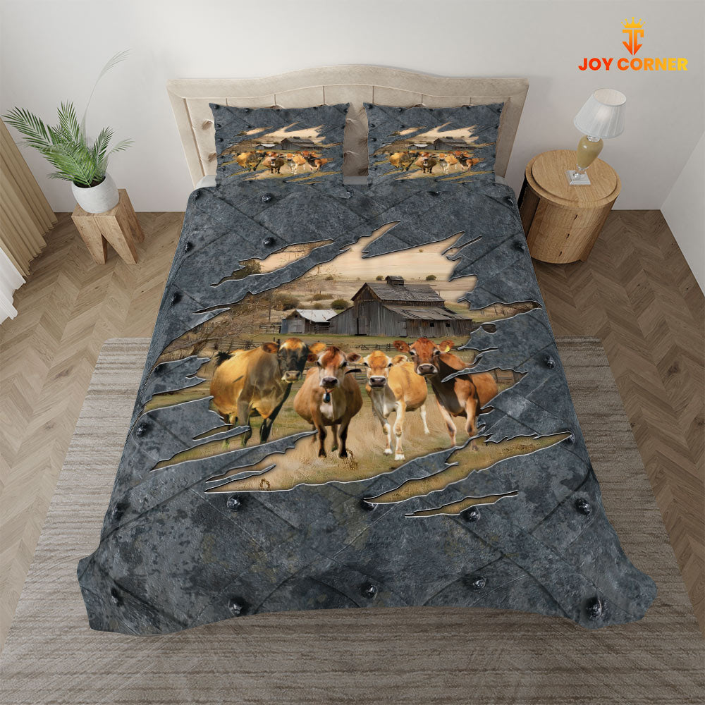 Jersey On The Farm Customized Name Bedding Set