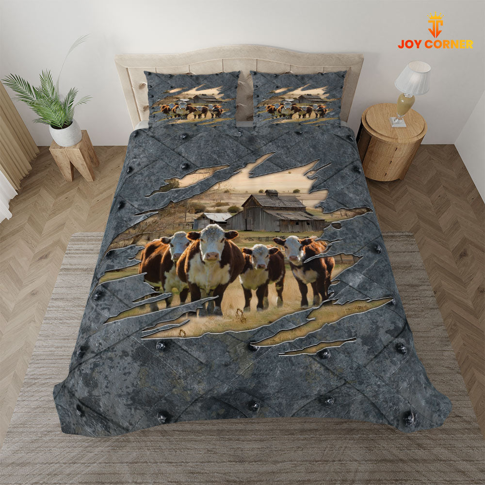 Hereford On The Farm Customized Name Bedding Set