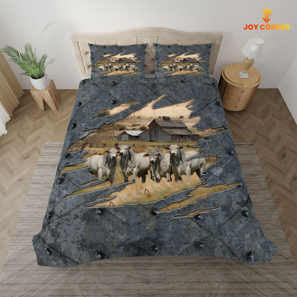 Brahman On The Farm Customized Name Bedding Set