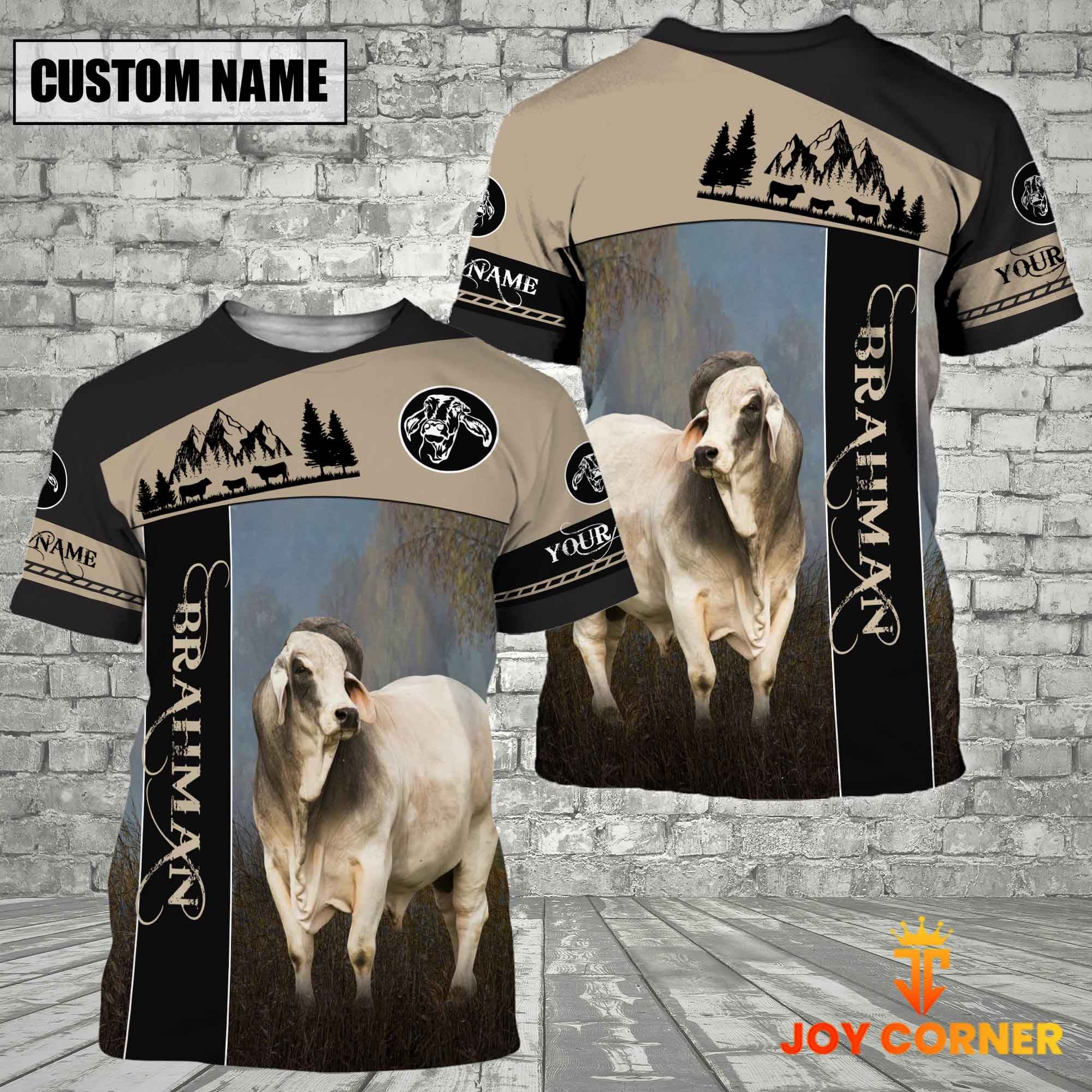 Brahman Farmhouse Customized Name 3D T-Shirt