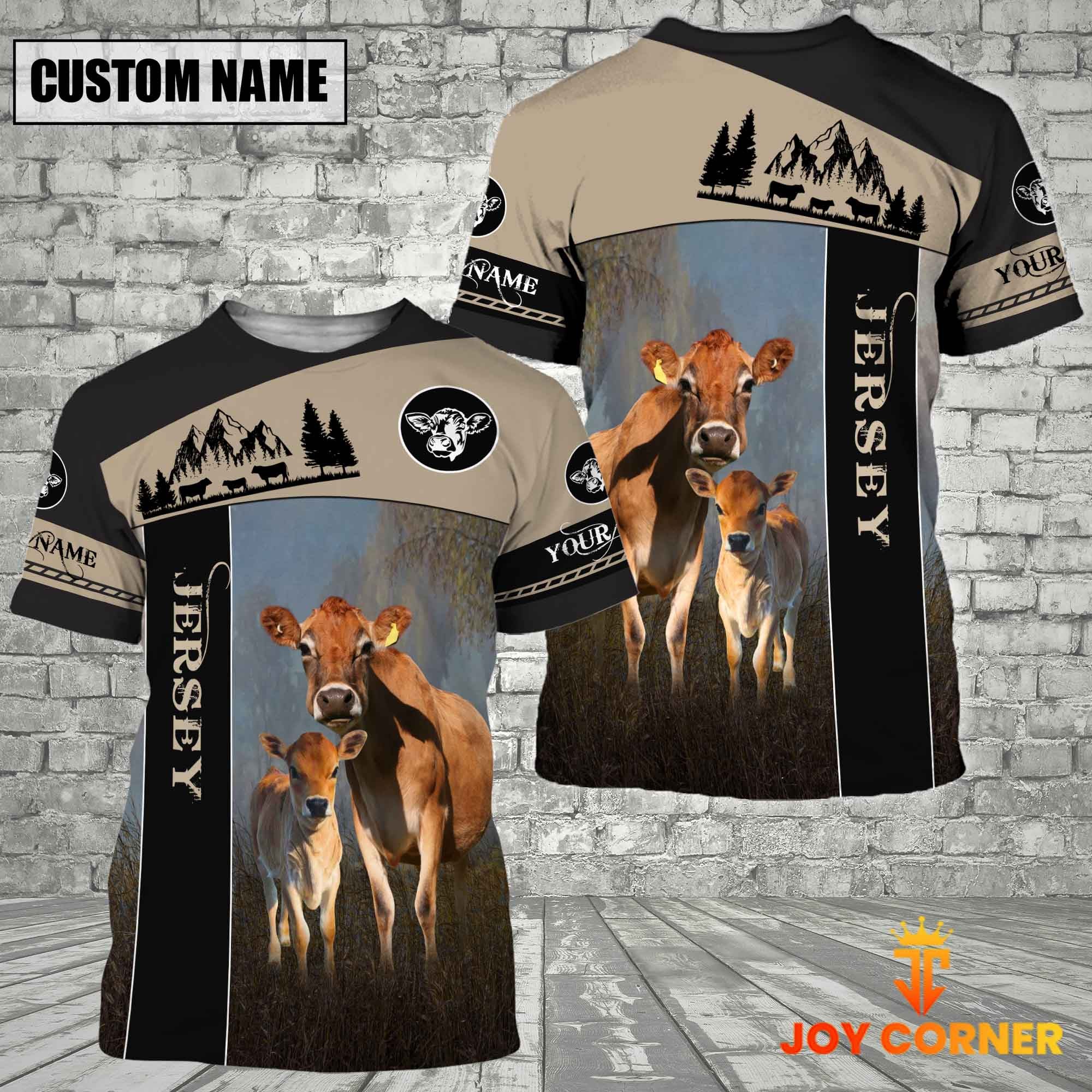Jersey Farmhouse Customized Name 3D T-Shirt
