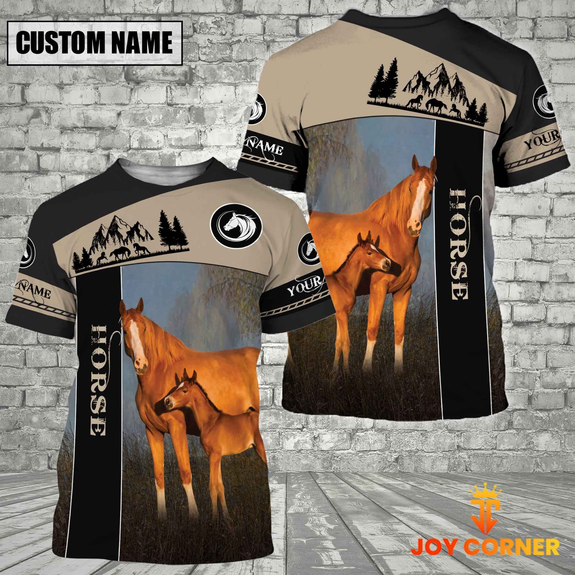 Horse Customized Name 3D T-Shirt