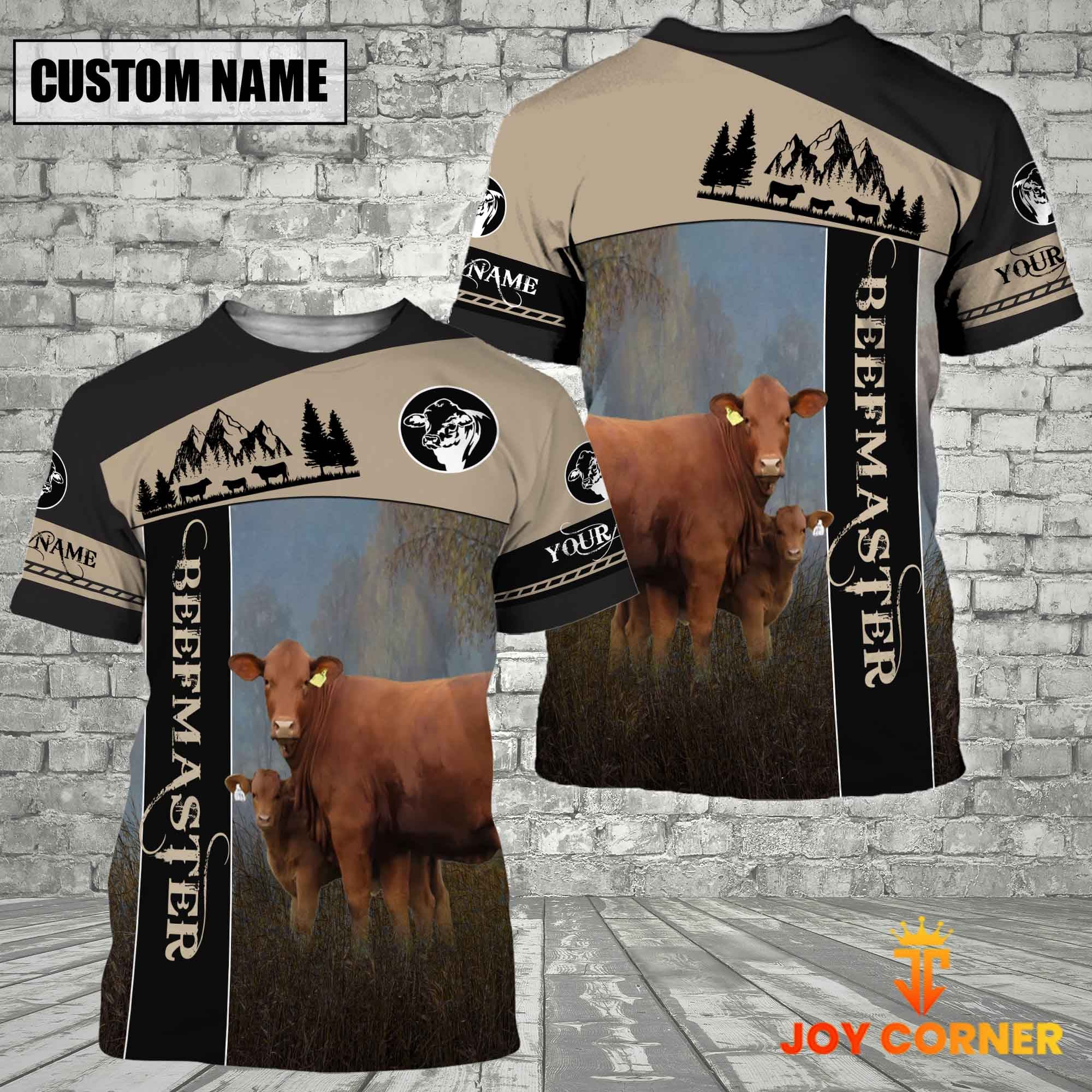 Beefmaster Farmhouse Customized Name 3D T-Shirt