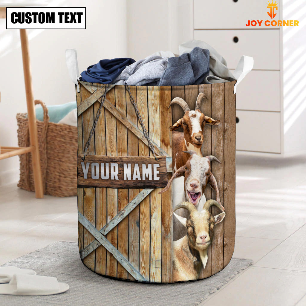 Goat Barn Custom Name Laundry Basket