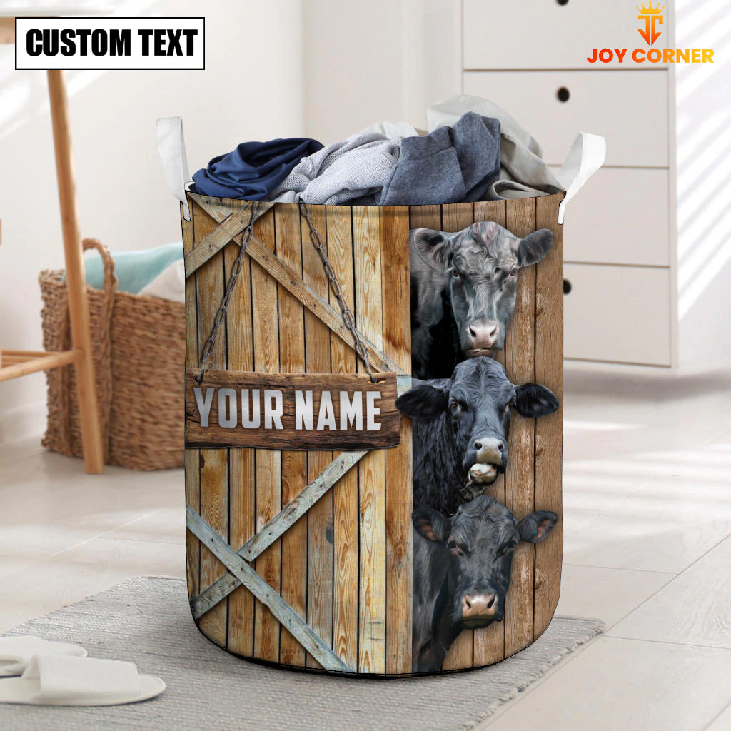 Black Angus Barn Custom Name Laundry Basket