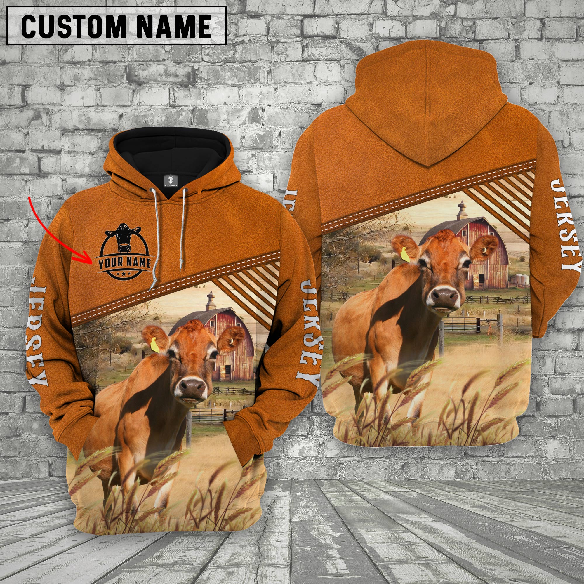 Personalized Name Jersey Barn Farm 3D Hoodie