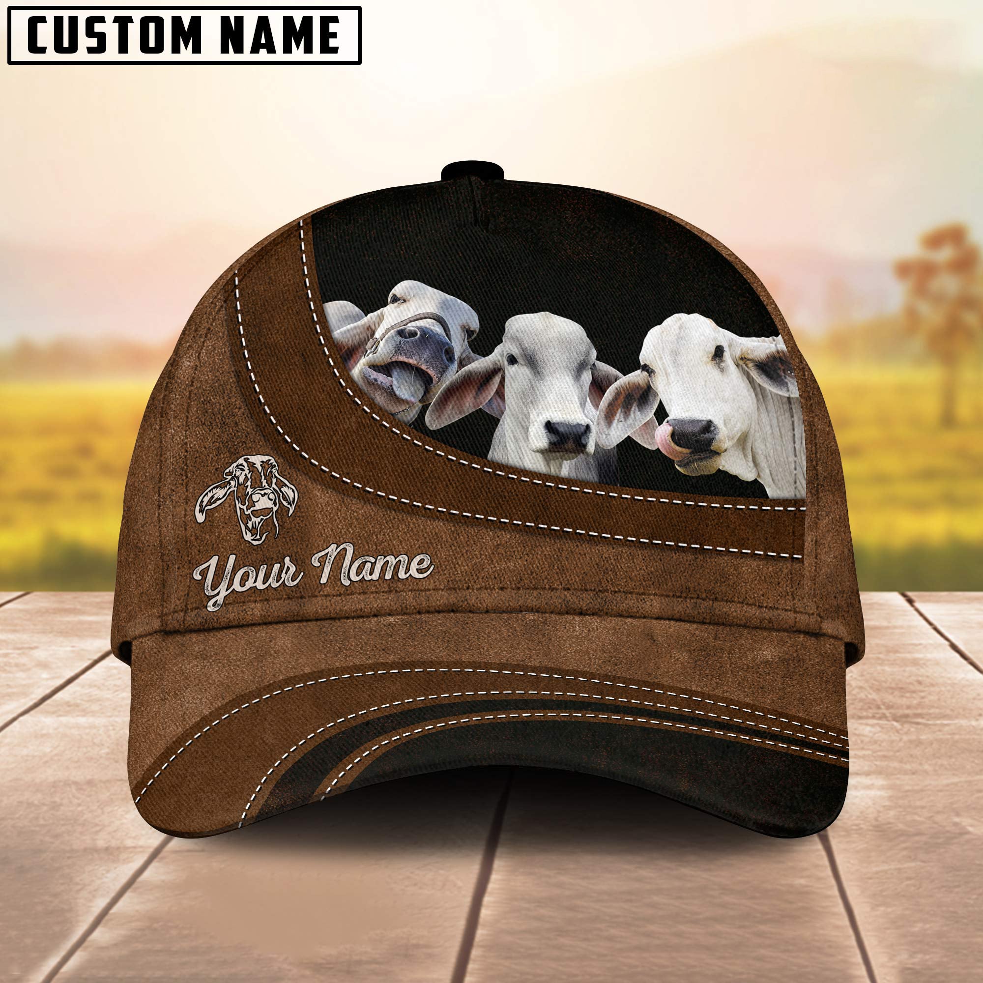 Brahman Farming Life Customized Name Cap