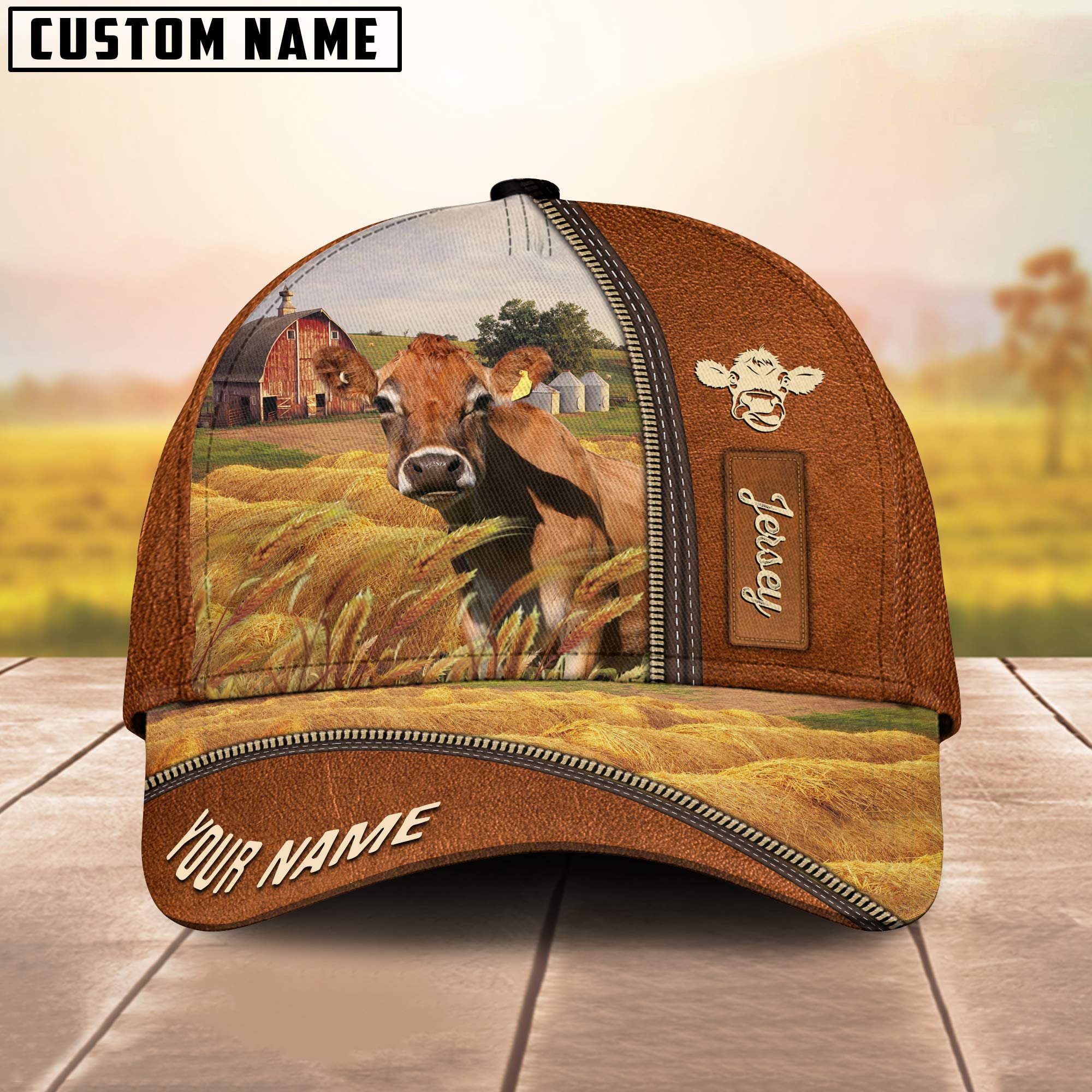 Personalized Name Jersey Barn Farm Cap