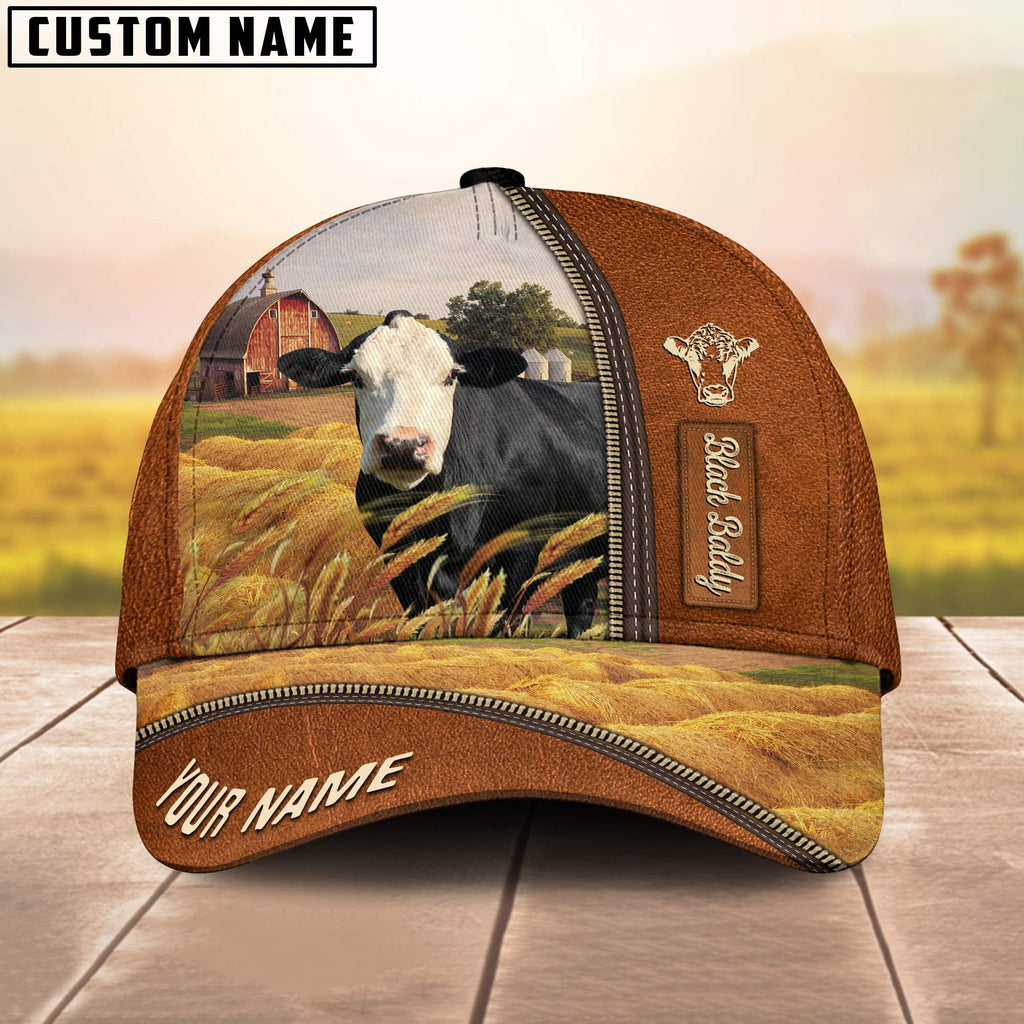 Personalized Name Black Baldy Barn Farm Cap