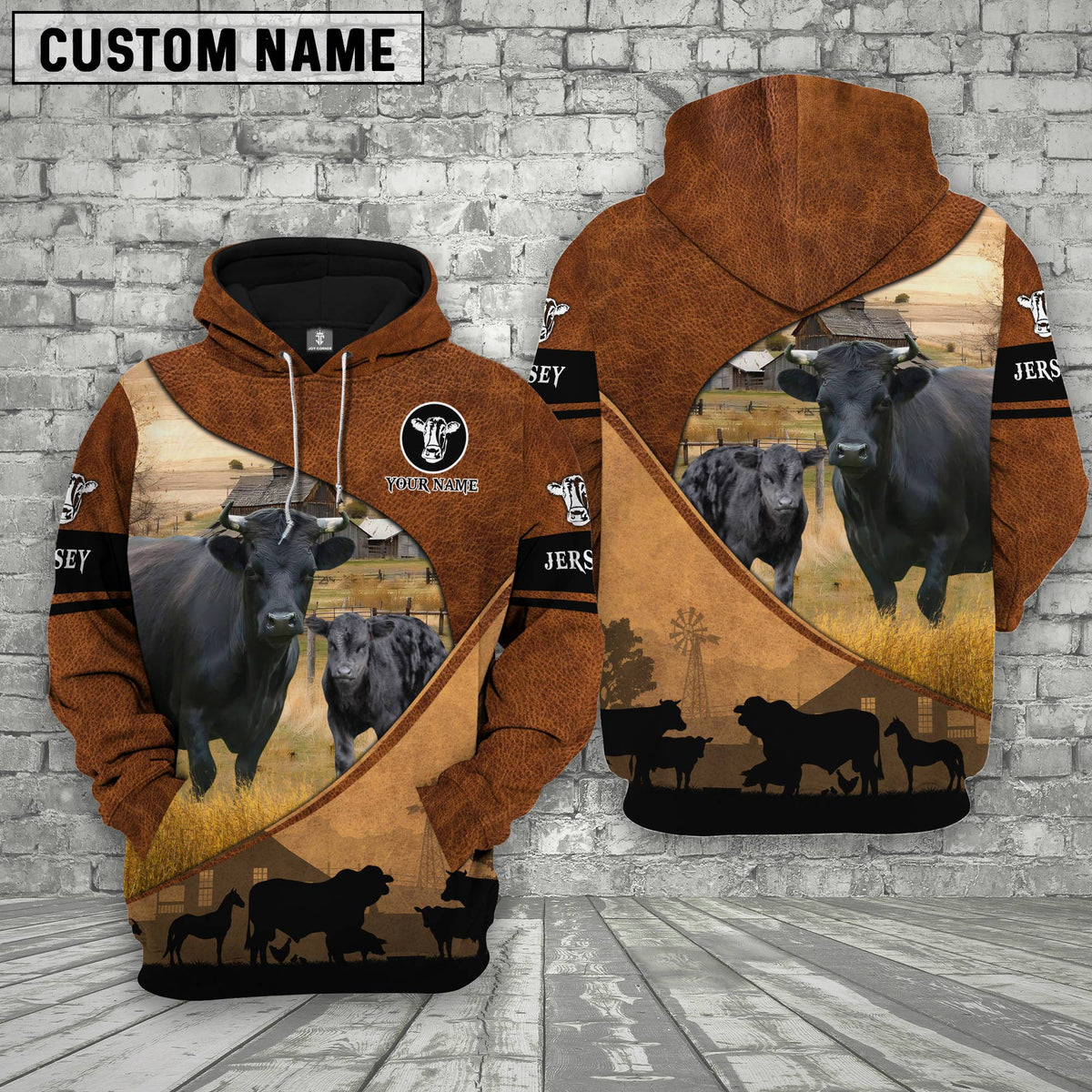 Dexter Farming Dark Brown Personalized 3D Hoodie