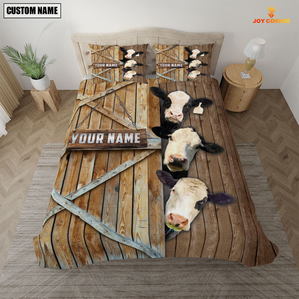 Happy Farm Black Baldy Wooden Door Bedding Set