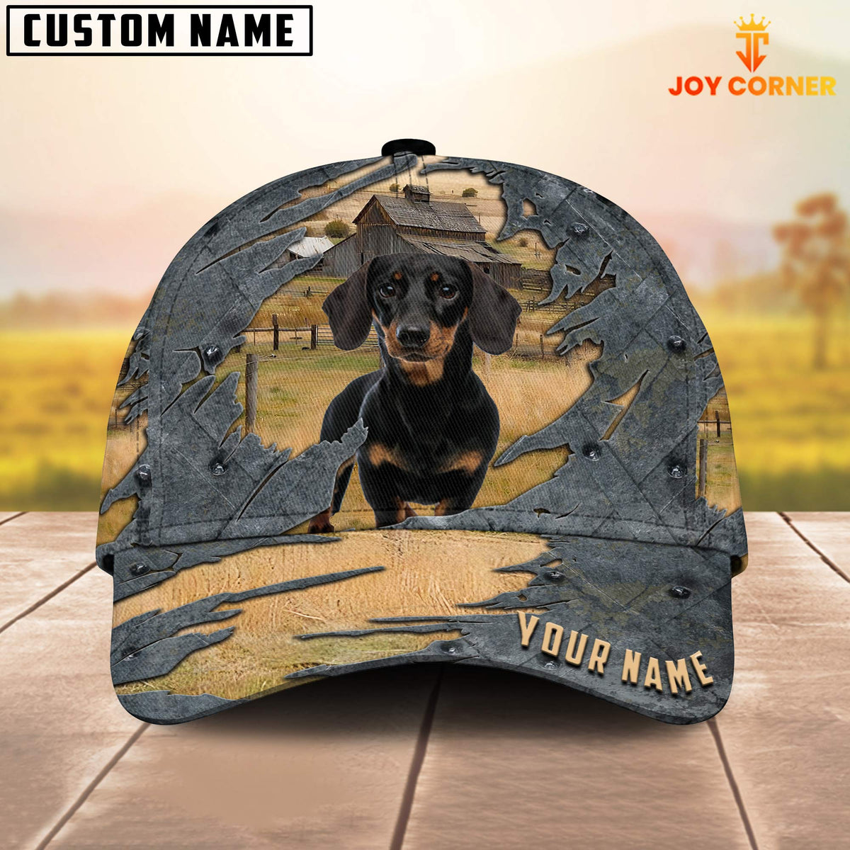 Dachshund Customized Name Cap