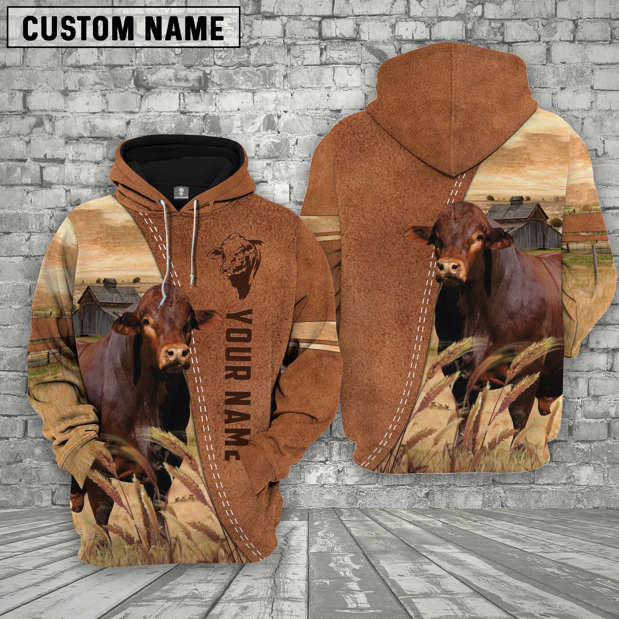 Personalized Name Beefmaster Brown 3D Shirt