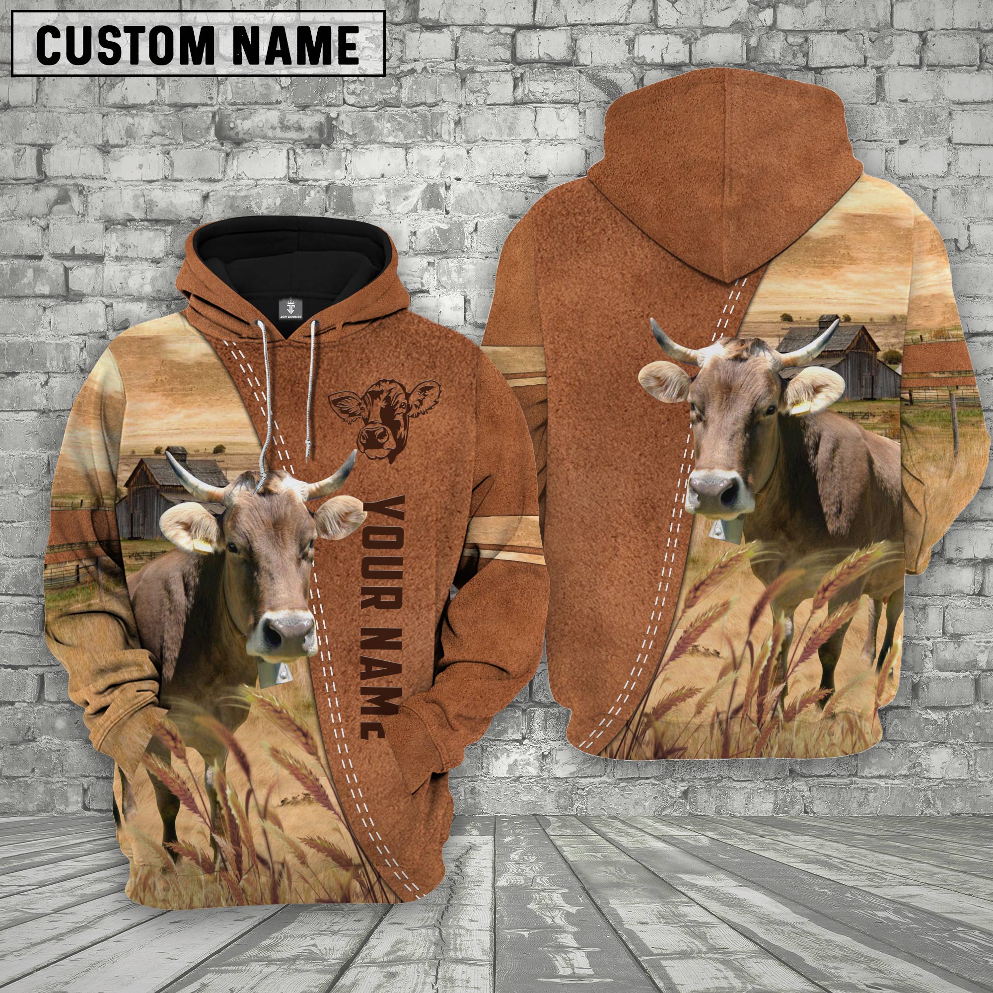 Personalized Name Brown Swiss Brown 3D Shirt