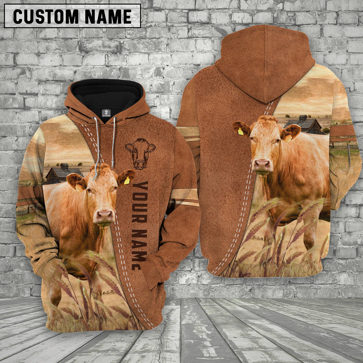 Personalized Name Limousin Brown 3D Shirt