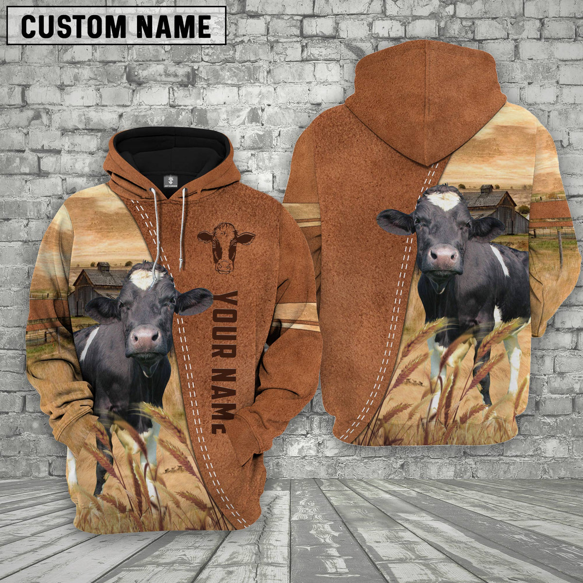 Personalized Name Holstein Brown 3D Shirt