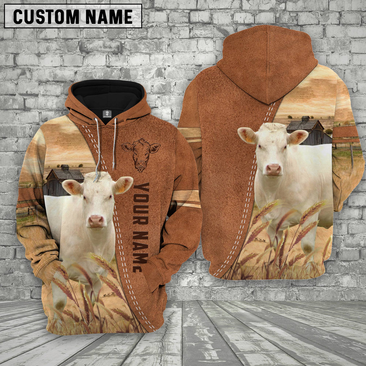Personalized Name Charolais Brown 3D Shirt