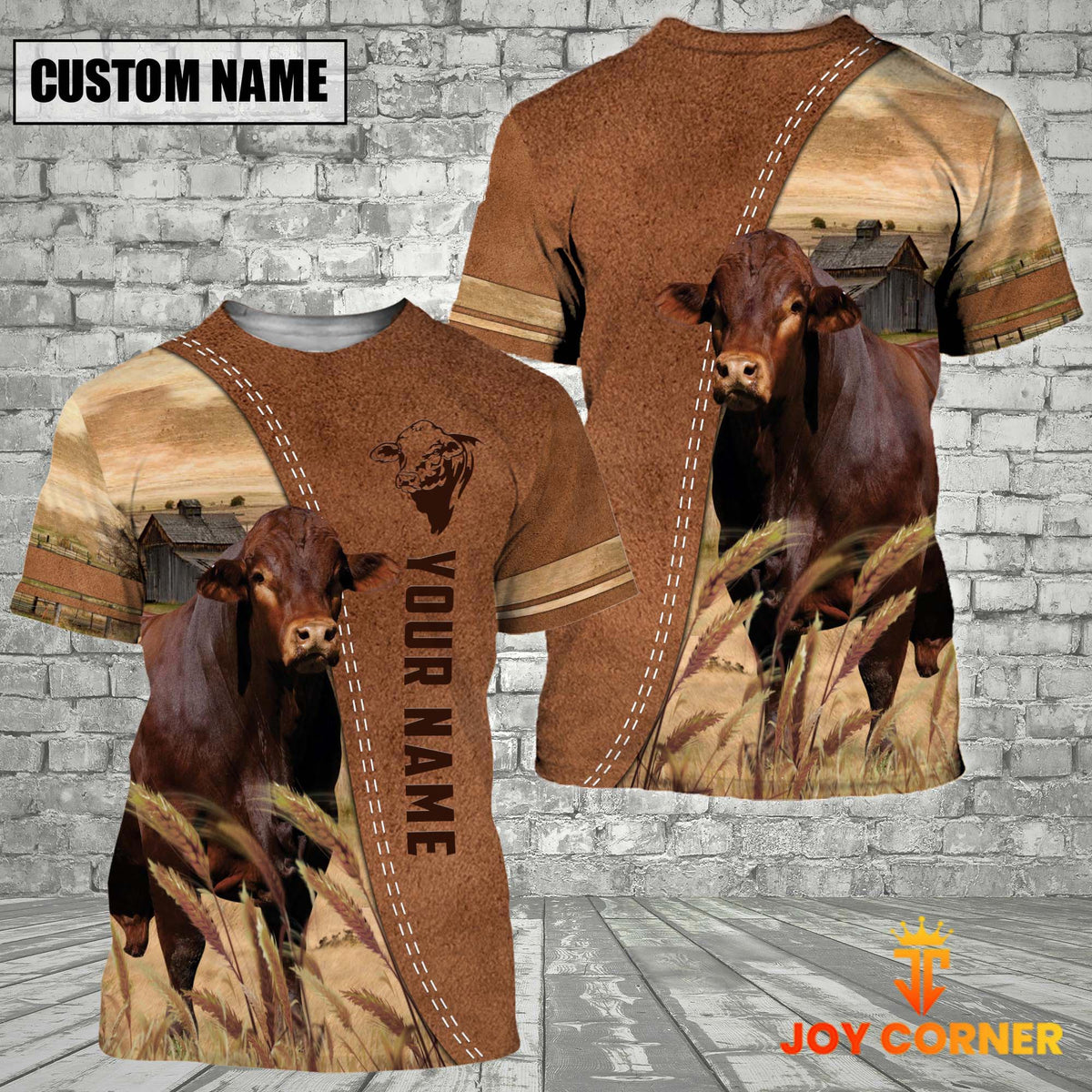 Personalized Name Beefmaster Brown 3D Shirt