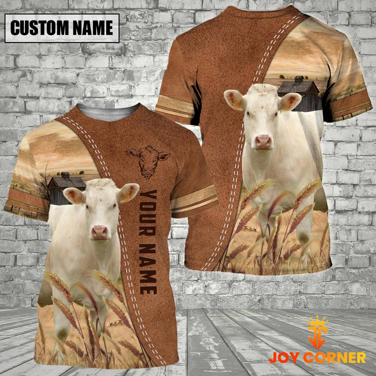 Personalized Name Charolais Brown 3D Shirt