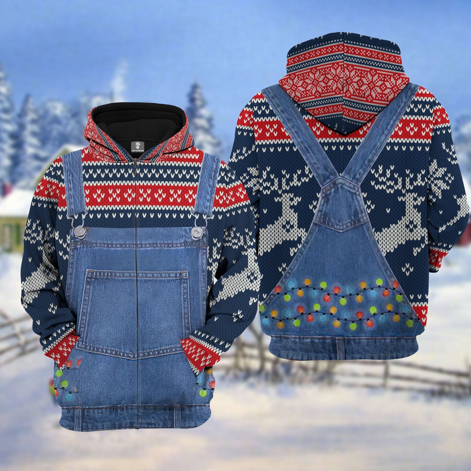 Christmas Knitting Pattern 3D Hoodie
