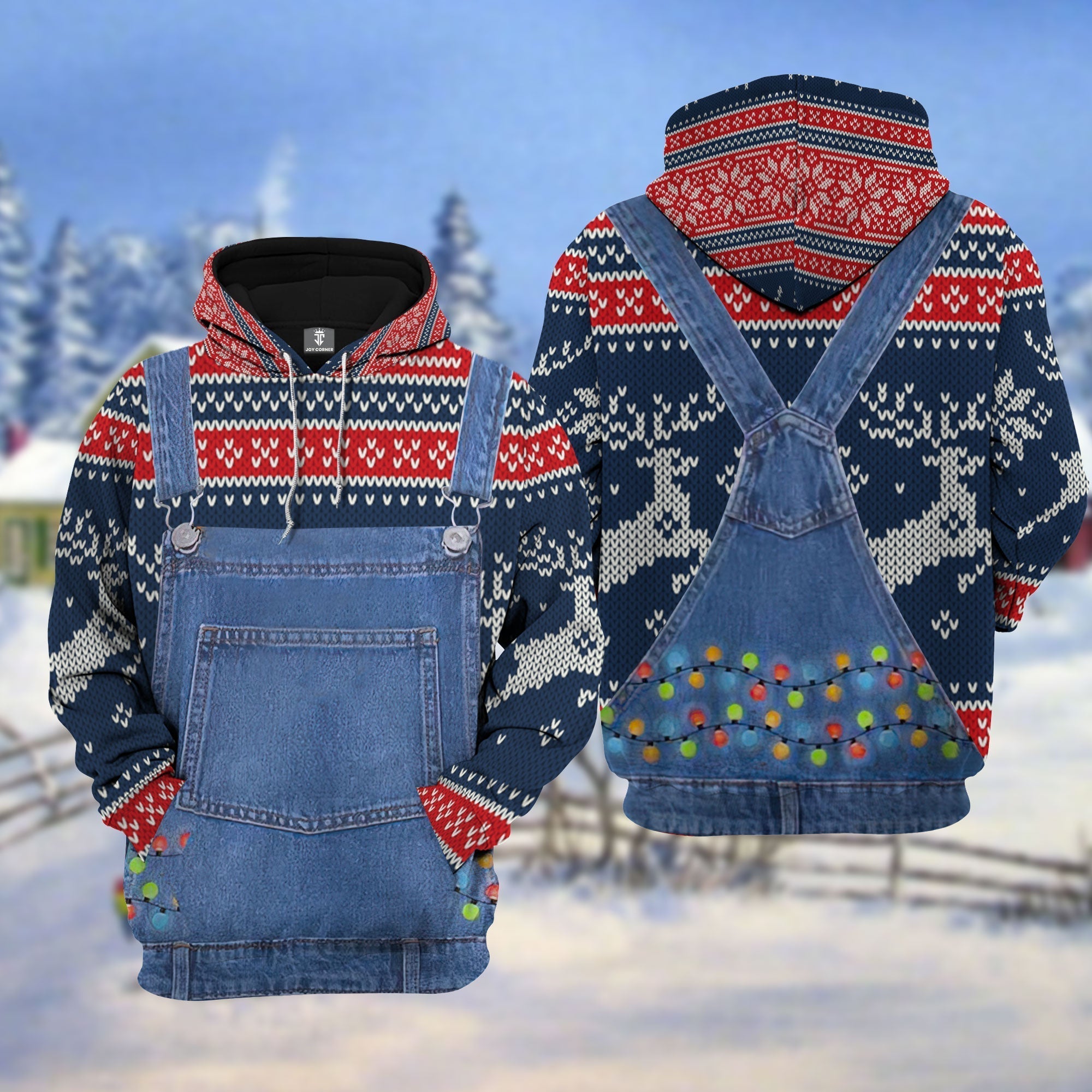 Christmas Knitting Pattern 3D Hoodie