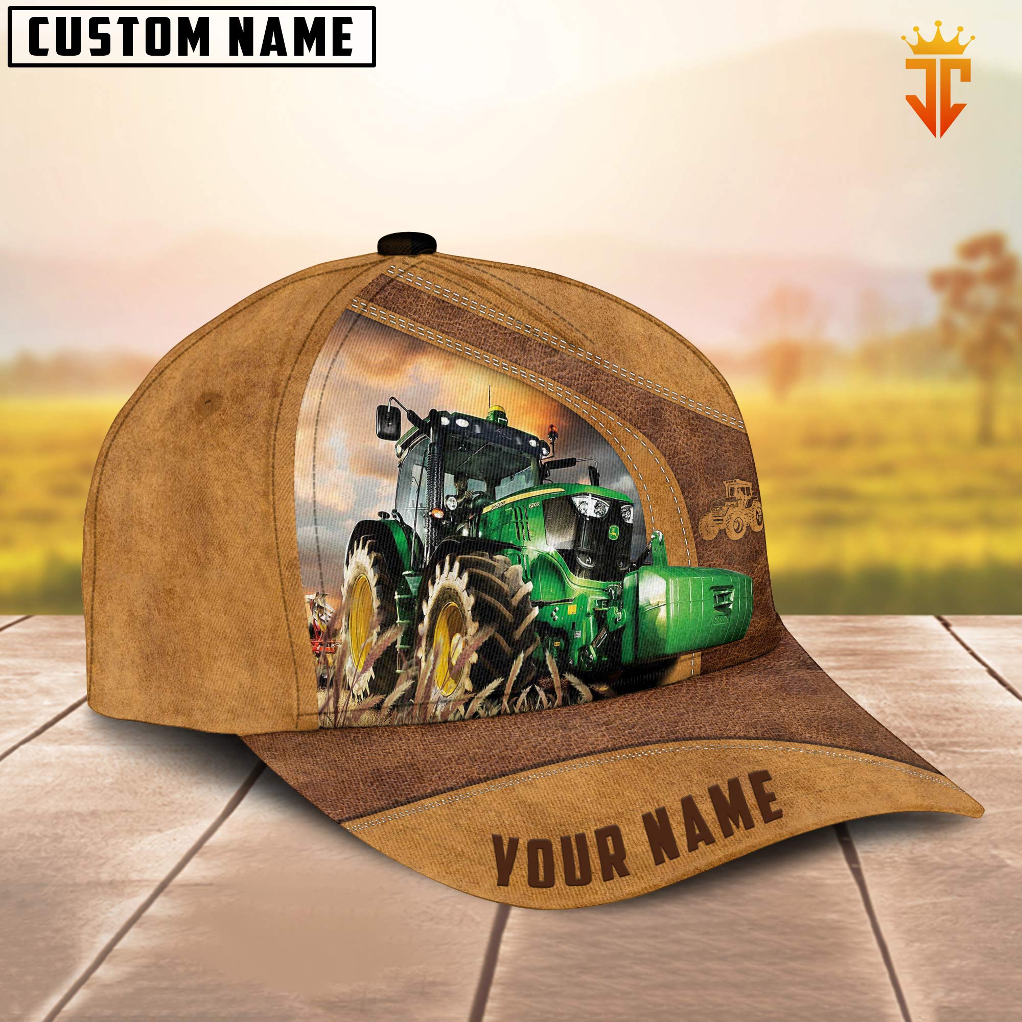 Custom Name Farm Tractor Cap for Kid