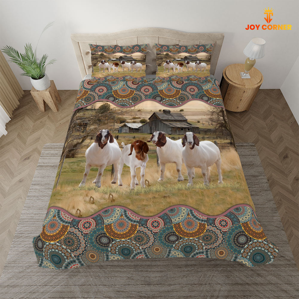 Boer Goat Vintage 3D Bedding Set