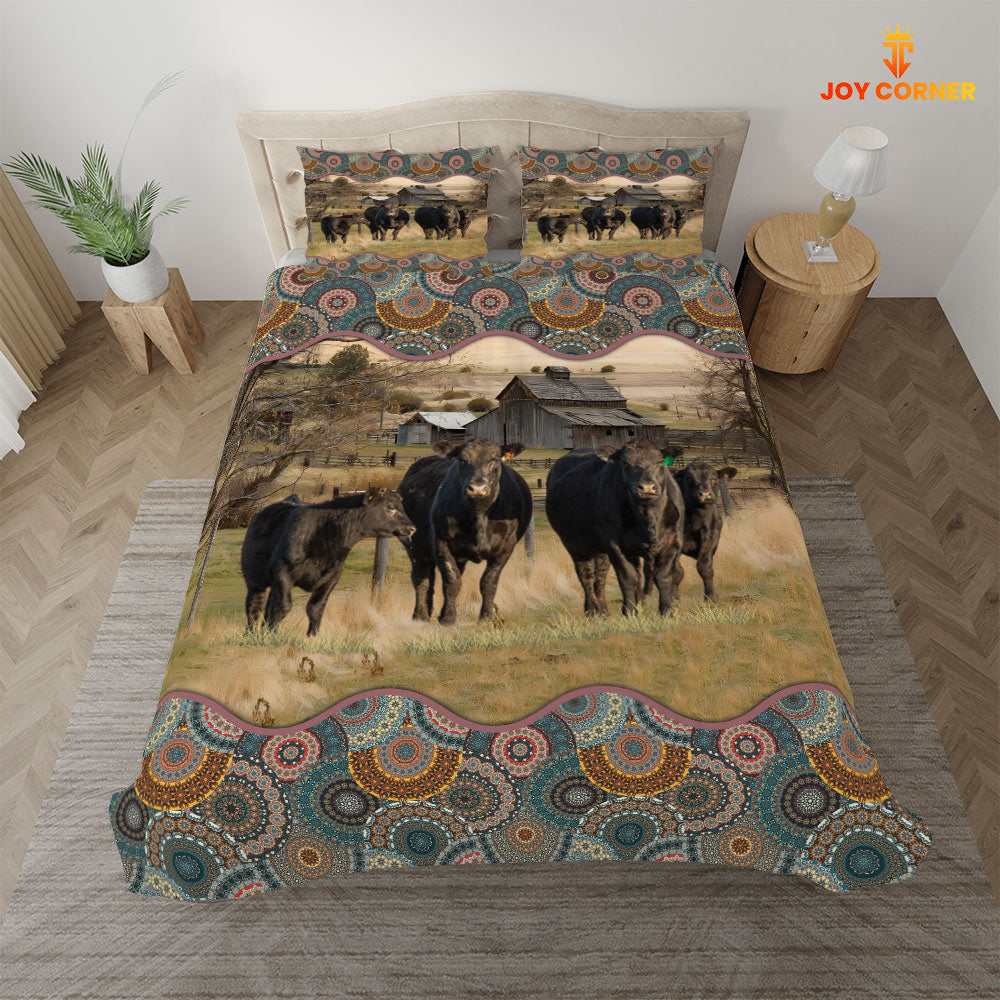 Black Angus Vintage 3D Bedding Set