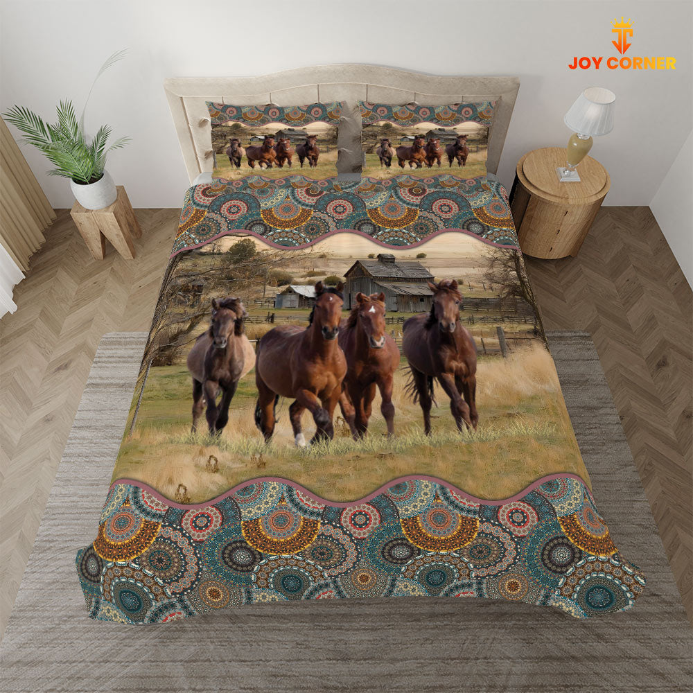 Horse Vintage 3D Bedding Set
