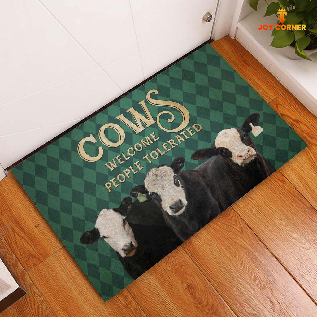 Black Hereford Welcome People Tolerated Doormat