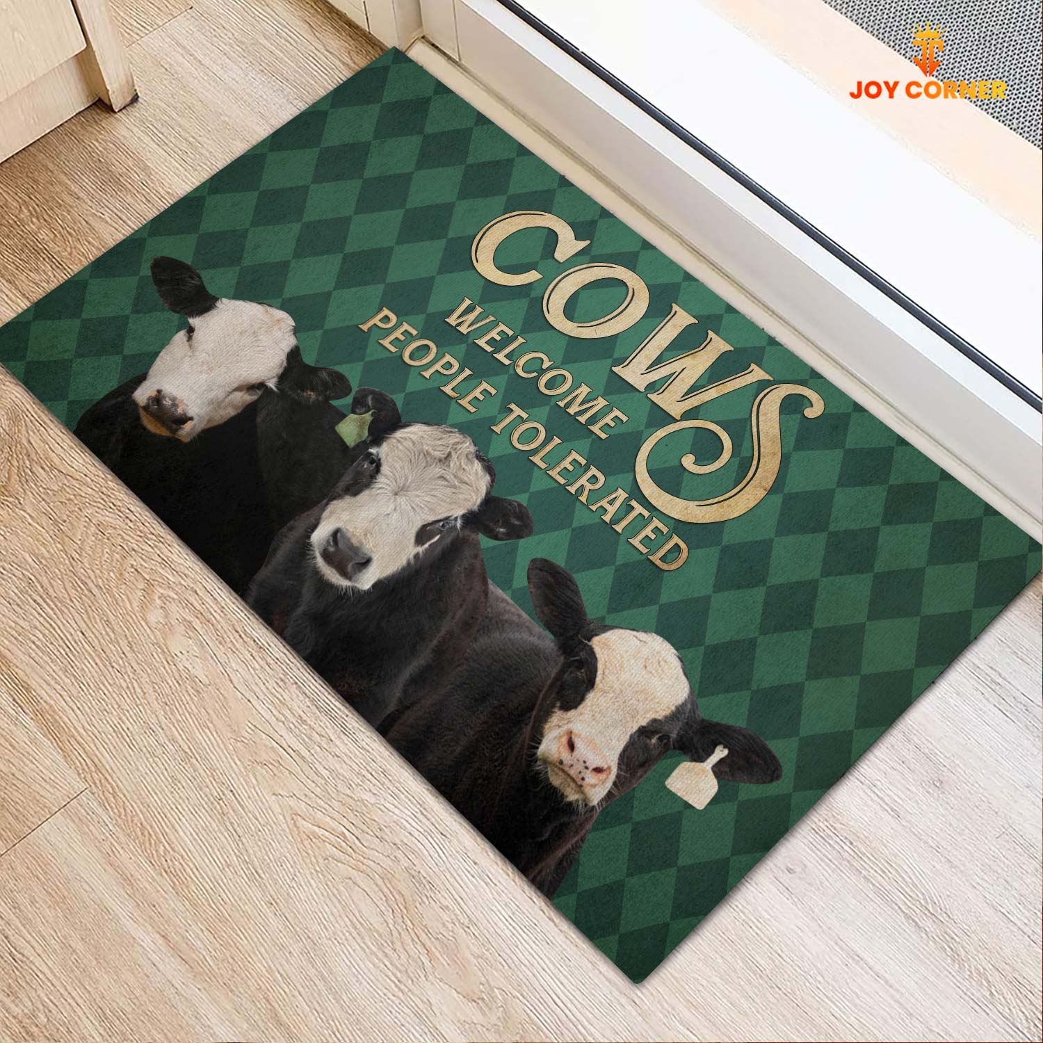 Black Hereford Welcome People Tolerated Doormat