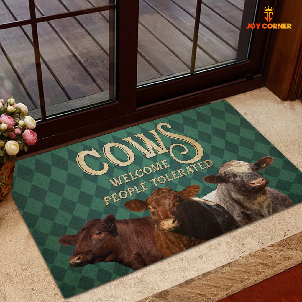 Shorthorn Welcome People Tolerated Doormat