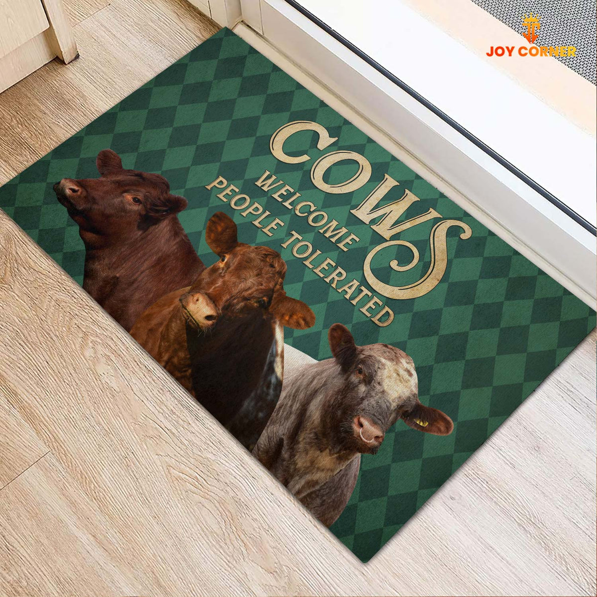 Shorthorn Welcome People Tolerated Doormat